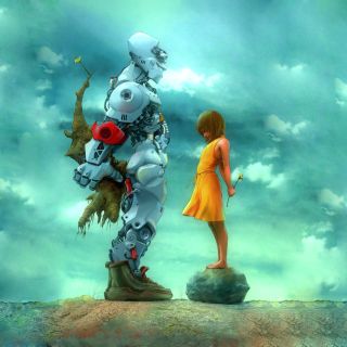 Girl and Robot 1080P