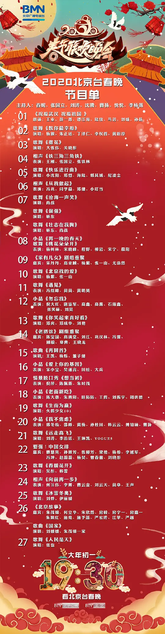 《2020年北京卫视春节联欢晚会》免费在线观看